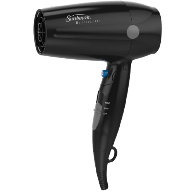 Sunbeam Foldable Hair Dryer, 1875 Watts, Black