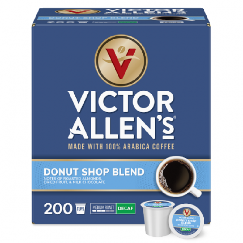 Victor Allen’s Donut Shop Decaf Coffee Pods – 200ct