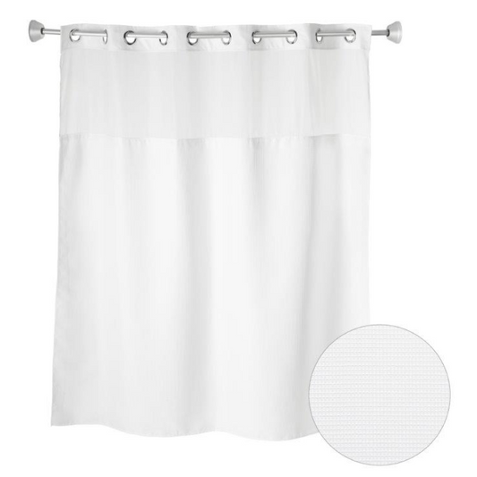 Waffle White, w/ Window, Snap Liner Included 71"x77"