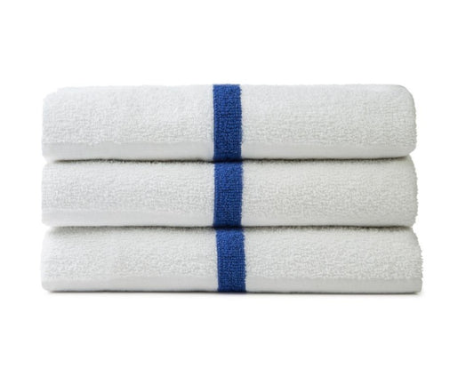 Camelot Center Blue Stripe Pool Towel  24" x 48" 7.50 lb. 10 dz.