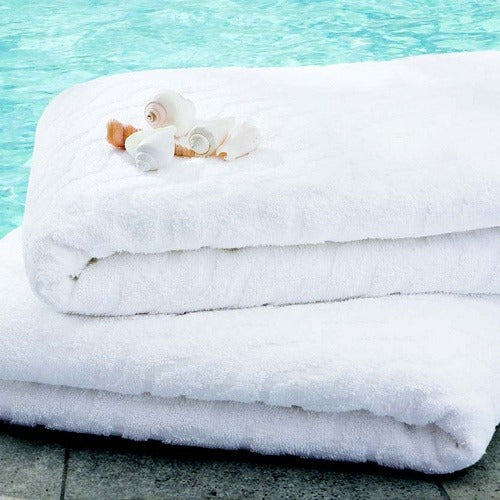 Wave Pool Towels White 24" x 50" 9.00 lb. 5 dz.