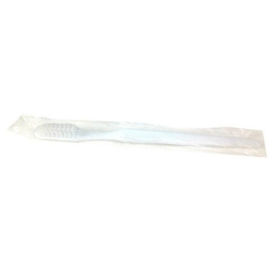 White Toothbrush – Individually Cello Wrapped (Case of 144)