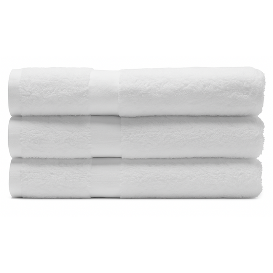White, Cam Border 100% Ring-Spun Cotton