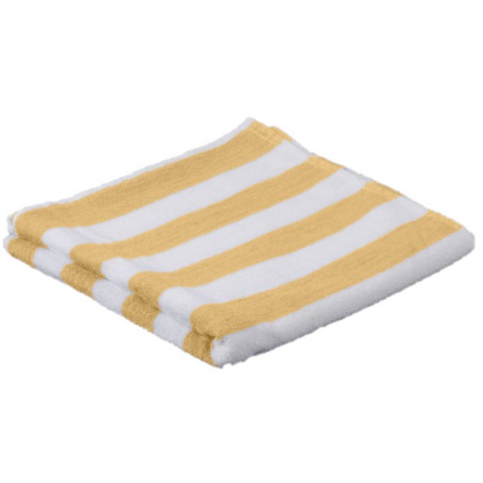 Yellow Cabana Stripes 100% Ring-Spun Cotton