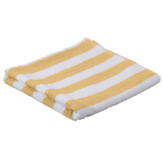 Yellow Cabana Stripes 100% Ring-Spun Cotton