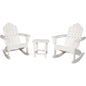 Hanover Hanover All-Weather 3pc Rocking Chair Set: 2 Ad.Chairs, 19"x15" Tbl347