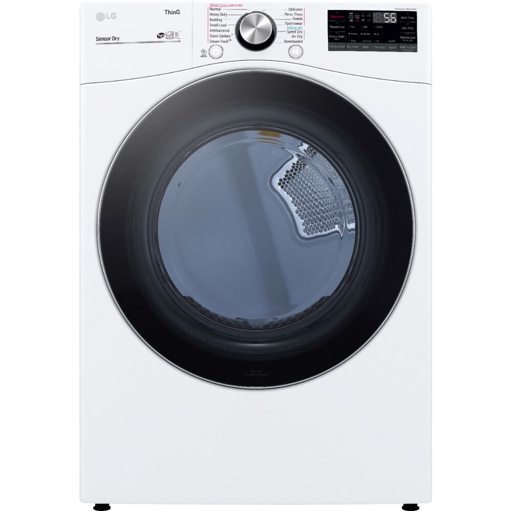 LG 7.4 CF Ultra Large Capacity E Dryer w/ Sensor Dry, TurboSteam, Wi-Fi,Laundry