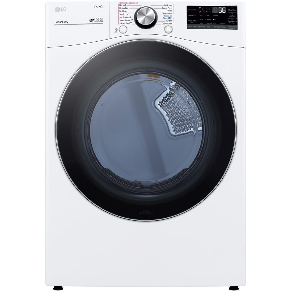 LG 7.4 CF Ultra Large Capacity G Dryer w/ Sensor Dry, TurboSteam, Wi-Fi,Laundry