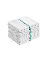 15X26 24 OZ GREEN STRIPE HERRINGBONE KITCHEN TOWEL