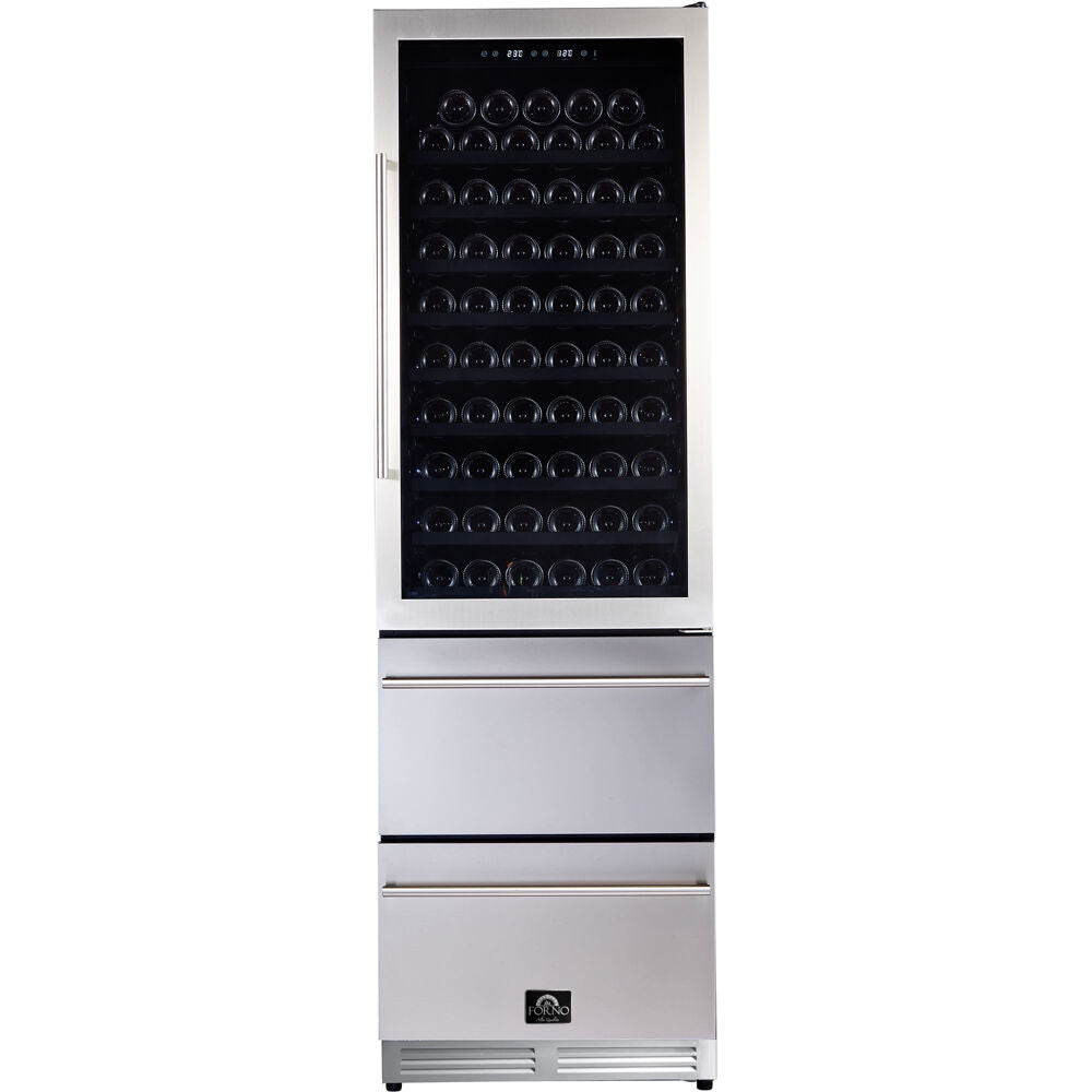 Forno 16 CF Wine Cooler, Two Refrigerated Drawers