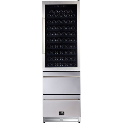 Forno 16 CF Wine Cooler, Two Refrigerated Drawers