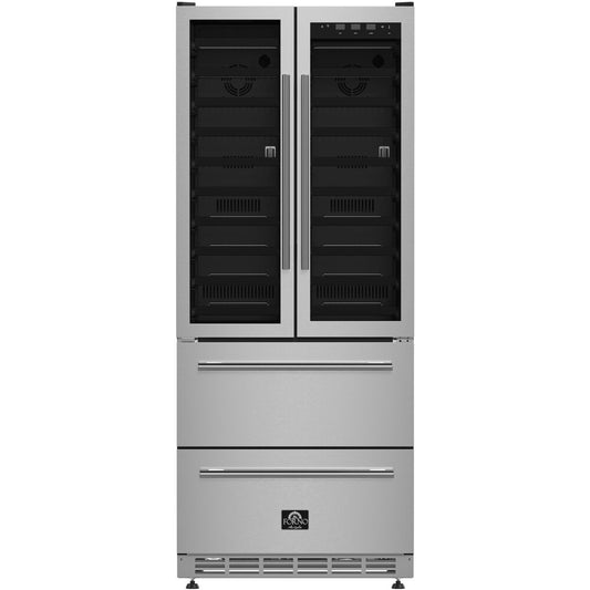 18 CF Wine Cooler, Two Beverage Drawers
