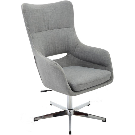 Hanover Harrison 18"H Office Chair, 360-Swivel, No Lift, No Wheels, Fixed-Height
