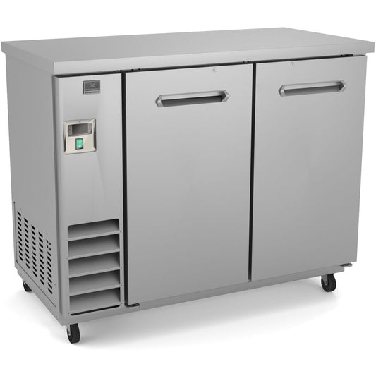 48" TWO SS SOLID DOOR BACK BAR