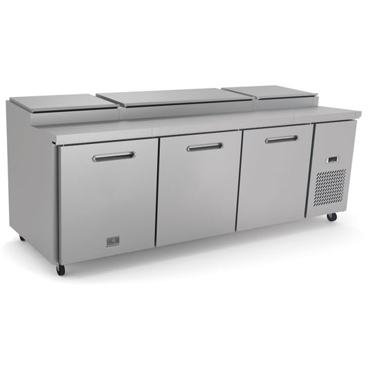 92" 12-1/3 PAN PIZZA PREP TABLE