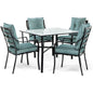 Hanover 5pc Dining Set: 4 Stationary Chairs, 1 Square Dining Table83