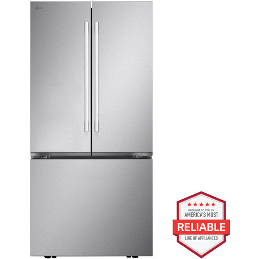 LG,24 CF Counter Depth Max French Door with Zero Clearance, Craft Ice