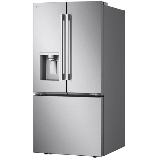 LG,25 CF Standard Depth Max French Door with Dual Handle, 33 Wide, Dual Ice
