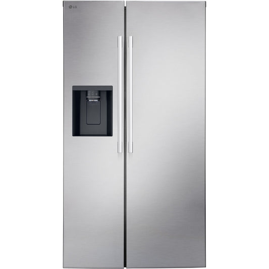 27 CF Side-by-Side, Slim In Door Ice and Water Dispenser, Bar Handle