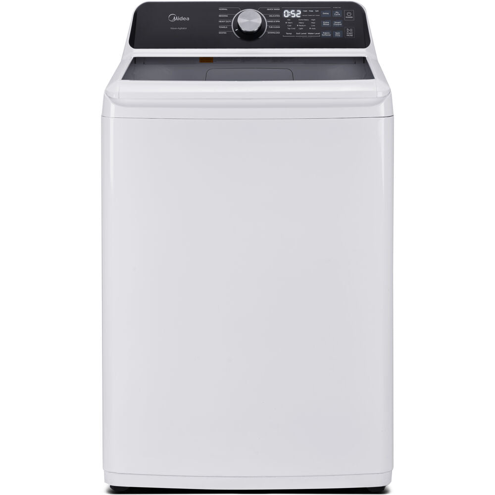 Midea4.4 CF Top Load Washer, Agitator, Stainless TubMLTW44A4BWW