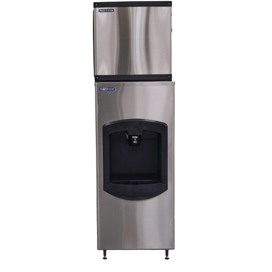 Commercial Dispensing Ice Maker, 350 lb output, 230lb bin capacity