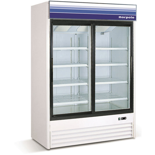 45 Cuft. Double Door Merchandiser Refrigerator slide door