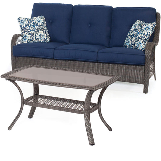 Hanover Orleans2pc Seating Set: Sofa and Coffee Table351
