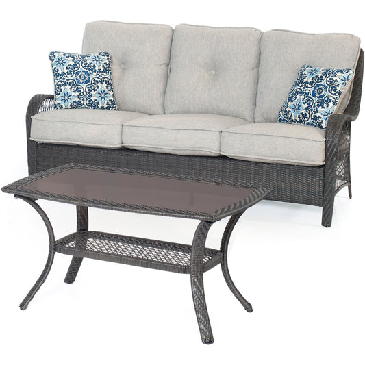 Hanover Orleans2pc Seating Set: Sofa and Coffee Table352