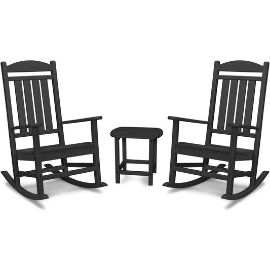 Hanover Hanover All-Weather Porch Rocker Set: 2 Porch Rockers and Side Table435