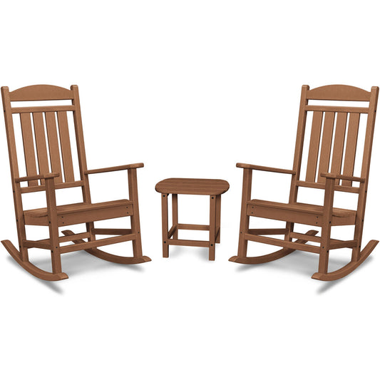 Hanover Hanover All-Weather Porch Rocker Set: 2 Porch Rockers and Side Table437