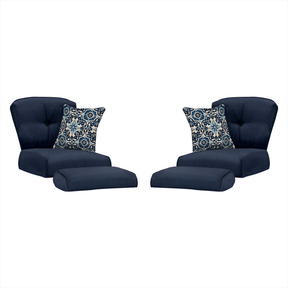 Hanover Strathmere Side Chair and Ottoman Cushions S/2512