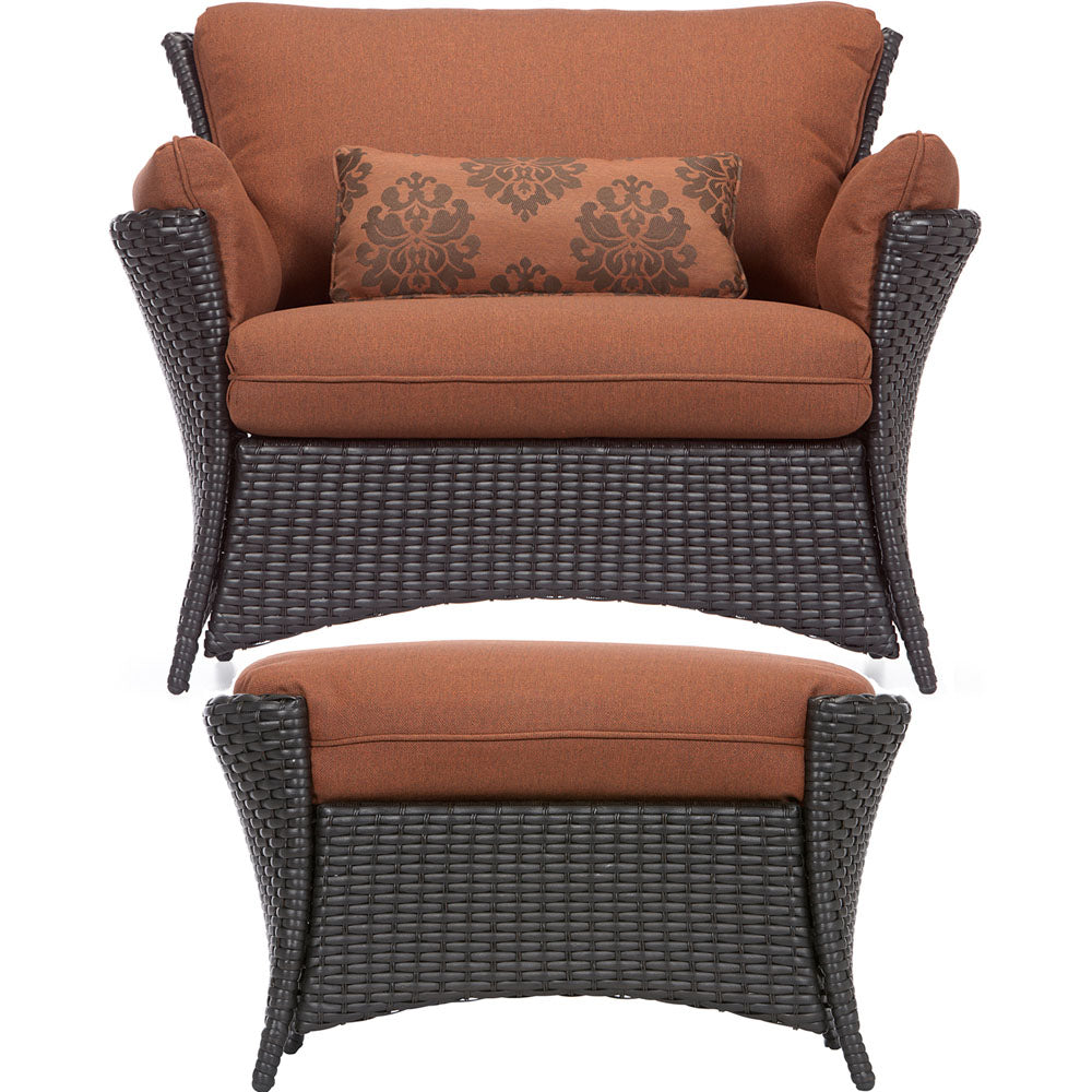 Hanover Strathmere Allure 2pc Seating Set: Oversized Chair and Ottoman355