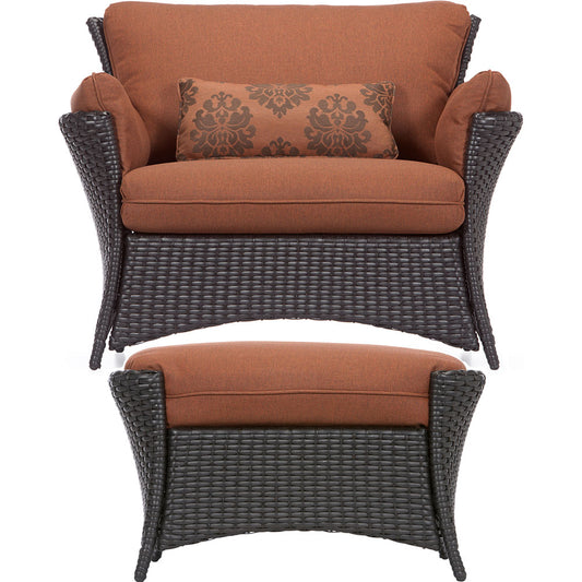 Hanover Strathmere Allure 2pc Seating Set: Oversized Chair and Ottoman355