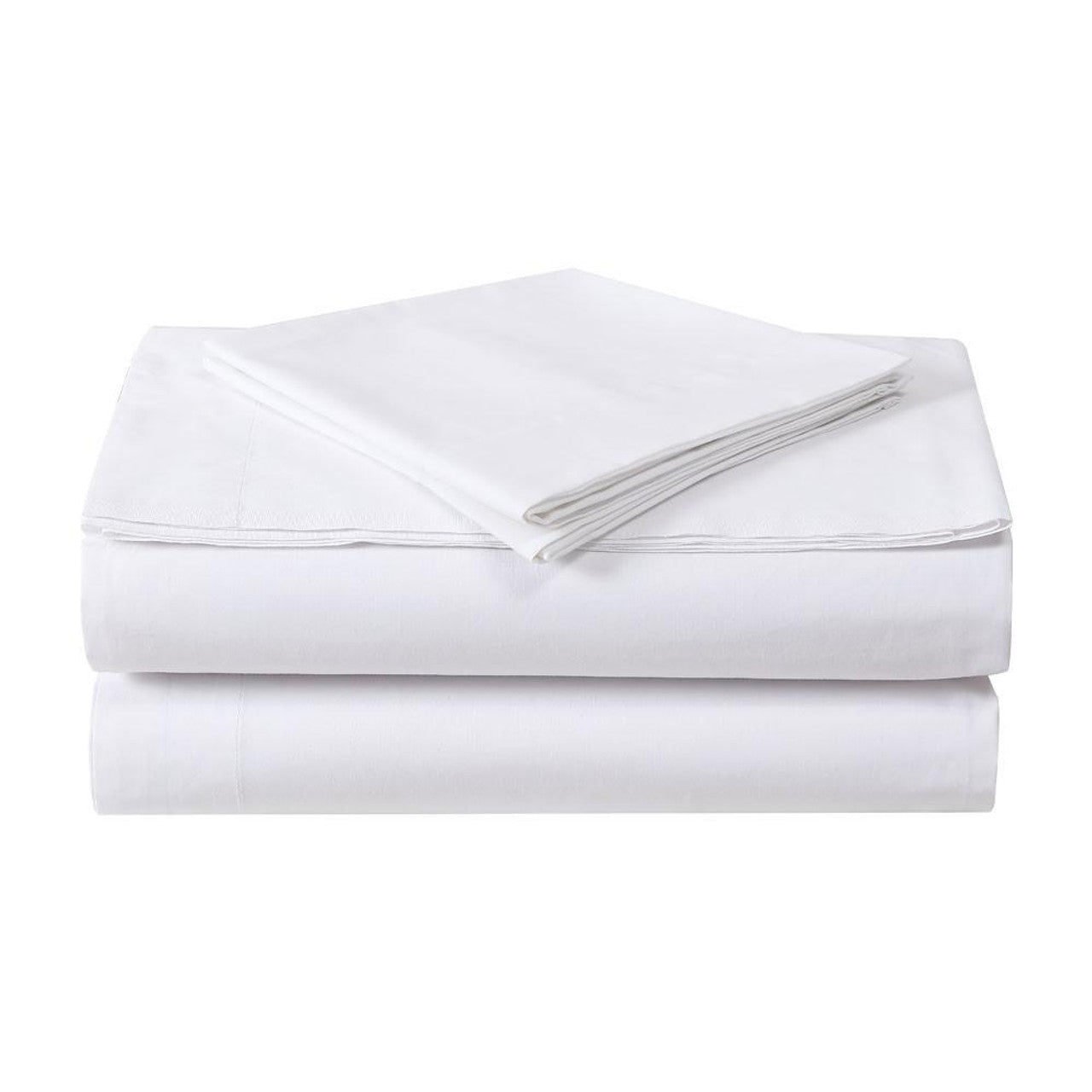 90X110 T180 55/45 WHITE QUEEN FLAT SHEET