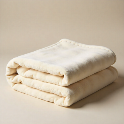 Hospro Lux Blankets,Full,100% Spun Polyester Fleece80" x 90"Tan