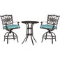 Hanover Traditions3pc: 2 Counter Height Swivel Chairs, 30" Round Cast Tbl (36"H)244
