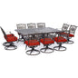 Hanover Traditions11pc: 10 Swivel Rockers, 60x84" Cast Table256