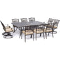 Hanover Traditions11pc: 6 Dining Chairs, 4 Swivel Rockers, 60x84" Cast Table257