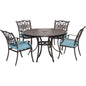 Hanover Traditions5pc: 4 Dining Chairs, 48" Round Cast Table268