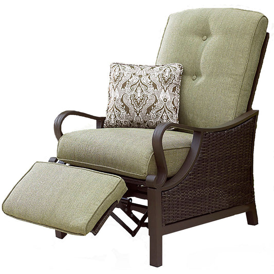 Hanover Ventura Luxury Recliner with Pillow Accessory, All-weather, Resin Weave364