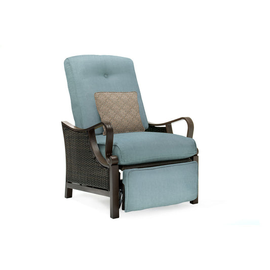 Hanover Ventura Luxury Recliner with Pillow Accessory, All-weather, Resin Weave365