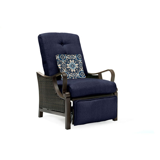 Hanover Ventura Luxury Recliner with Pillow Accessory, All-weather, Resin Weave366