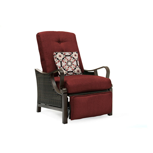 Hanover Ventura Luxury Recliner with Pillow Accessory, All-weather, Resin Weave367