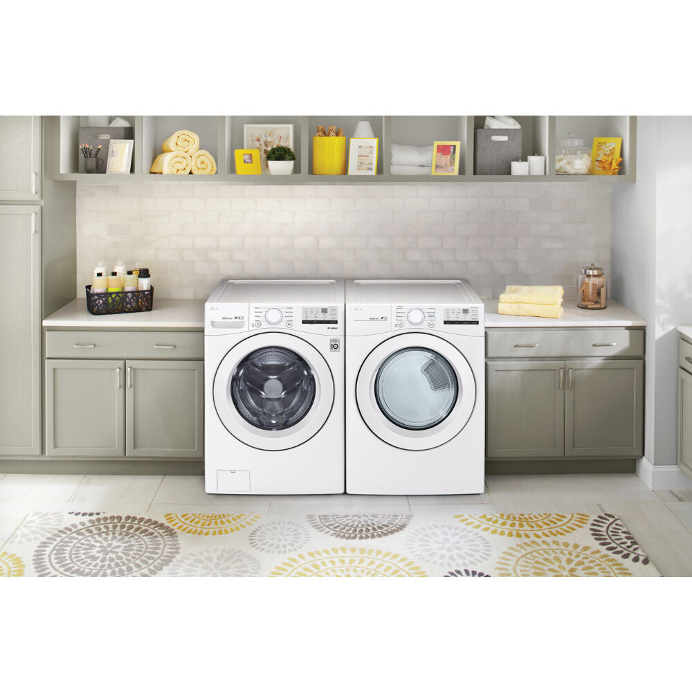 4.5 CF Front Load Washer (WM3400CW) & 7.4 CF Electric Dryer (DLE3400W),Laundry