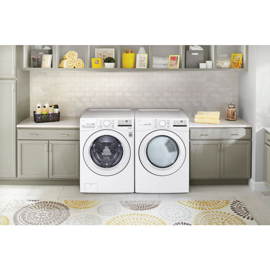LG4.5 CF Front Load Washer (WM3400CW) & 7.4 CF Electric Dryer (DLE3400W)WM3400CW-E-KIT