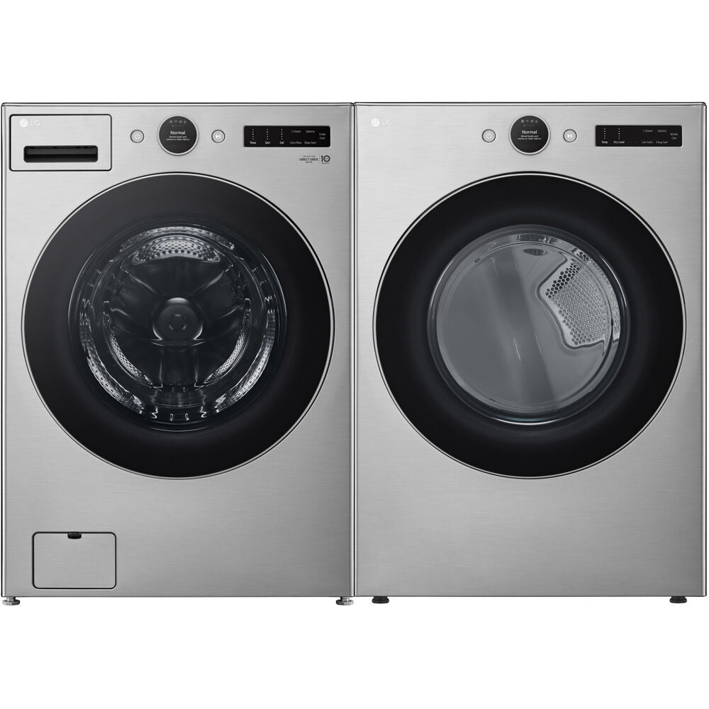 LG 4.5 CF Front Load Washer (WM5500HVA) & 7.4 CF Electric Dryer (DLEX5500V),Laundry