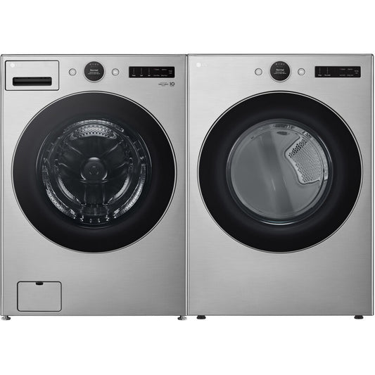 LG 4.5 CF Front Load Washer (WM5500HVA) & 7.4 CF Electric Dryer (DLEX5500V),Laundry