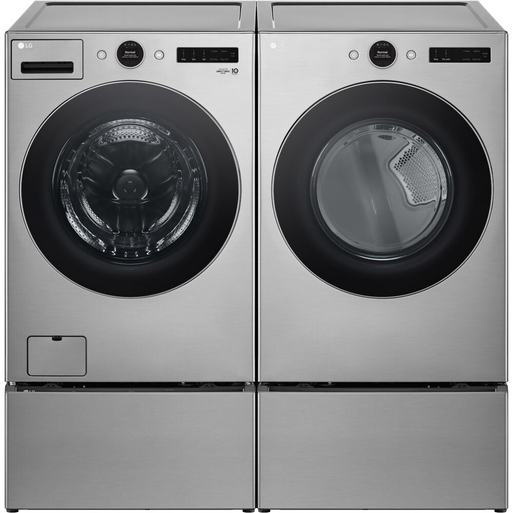 LG 4.5 CF Front Load Washer (WM5500HVA) & 7.4 CF Gas Dryer (DLGX5501V),Laundry
