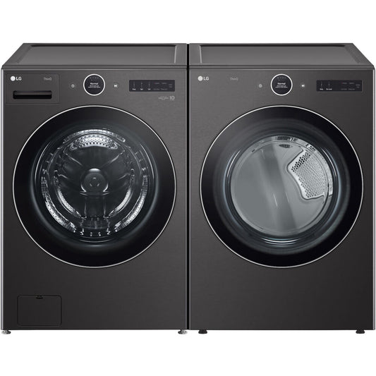 LG 5.0 CF Front Load Washer (WM6700HBA) + 7.4 CF Gas Dryer (DLGX6701B),Laundry