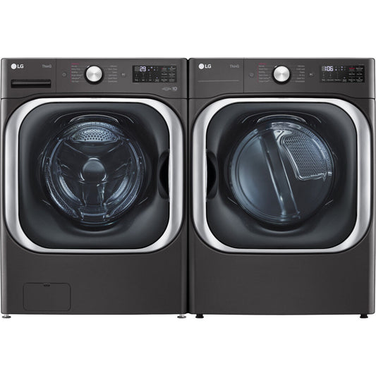 LG 5.2 CF Front Load Washer (WM8900HBA) + 9.0 CF Gas Dryer (DLGX8901B),Laundry